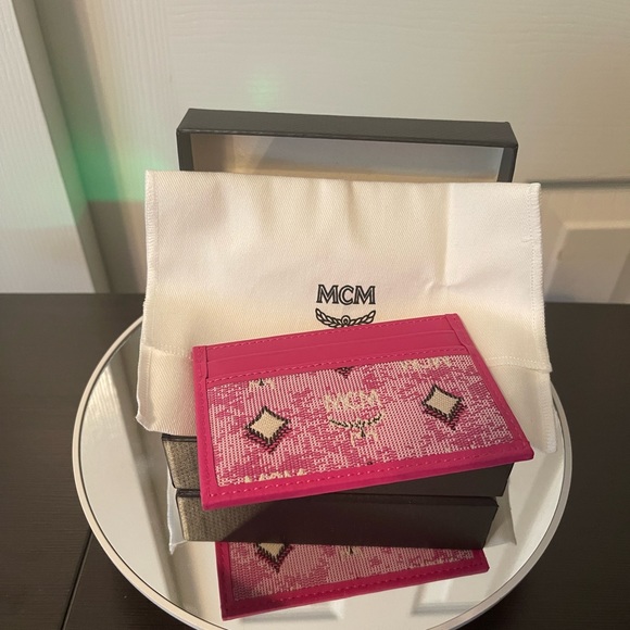 MCM Handbags - NWTIB Full Inclusion MCM Pink Jacquard Cardholder with Dustbag